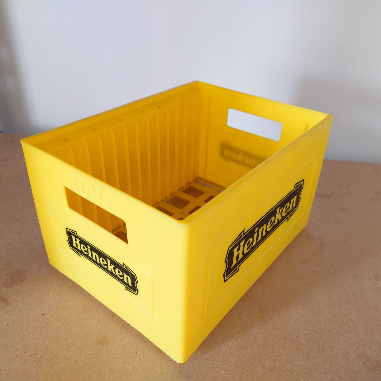 HEINEKEN Vintage Yellow Organizing CD Storage Case Box Beer Crate Shape