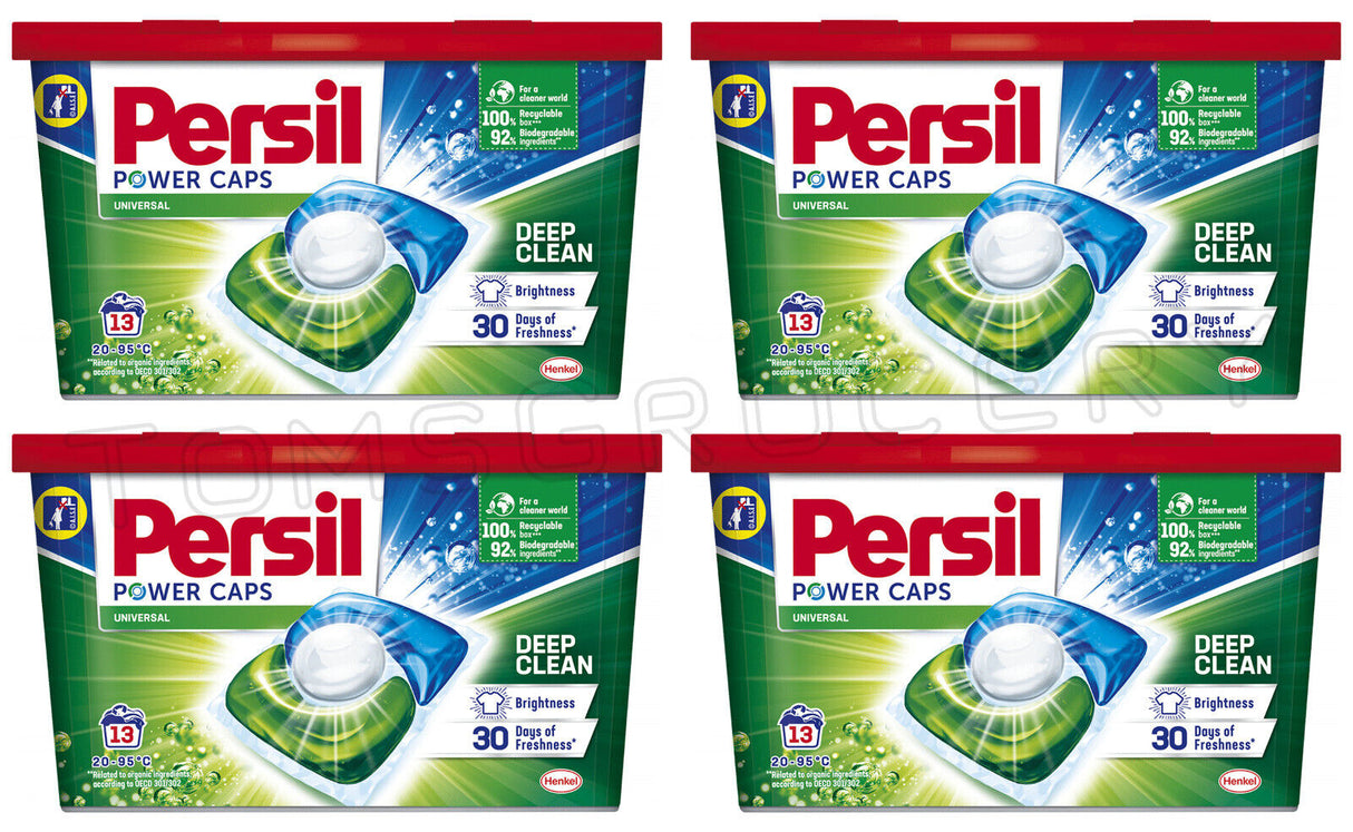 4 PERSIL POWER CAPS DEEP CLEAN UNIVERSAL Capsules Laundry Detergent (52 loads)