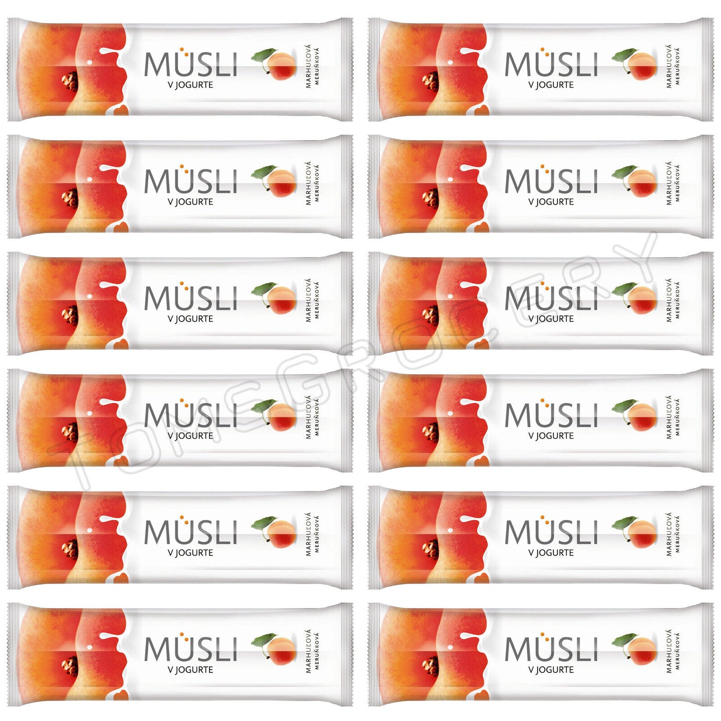 12 TEKMAR MUSLI Peach & Yogurt Breakfast Cereal Bars Snacks Treats 30g 1.05oz