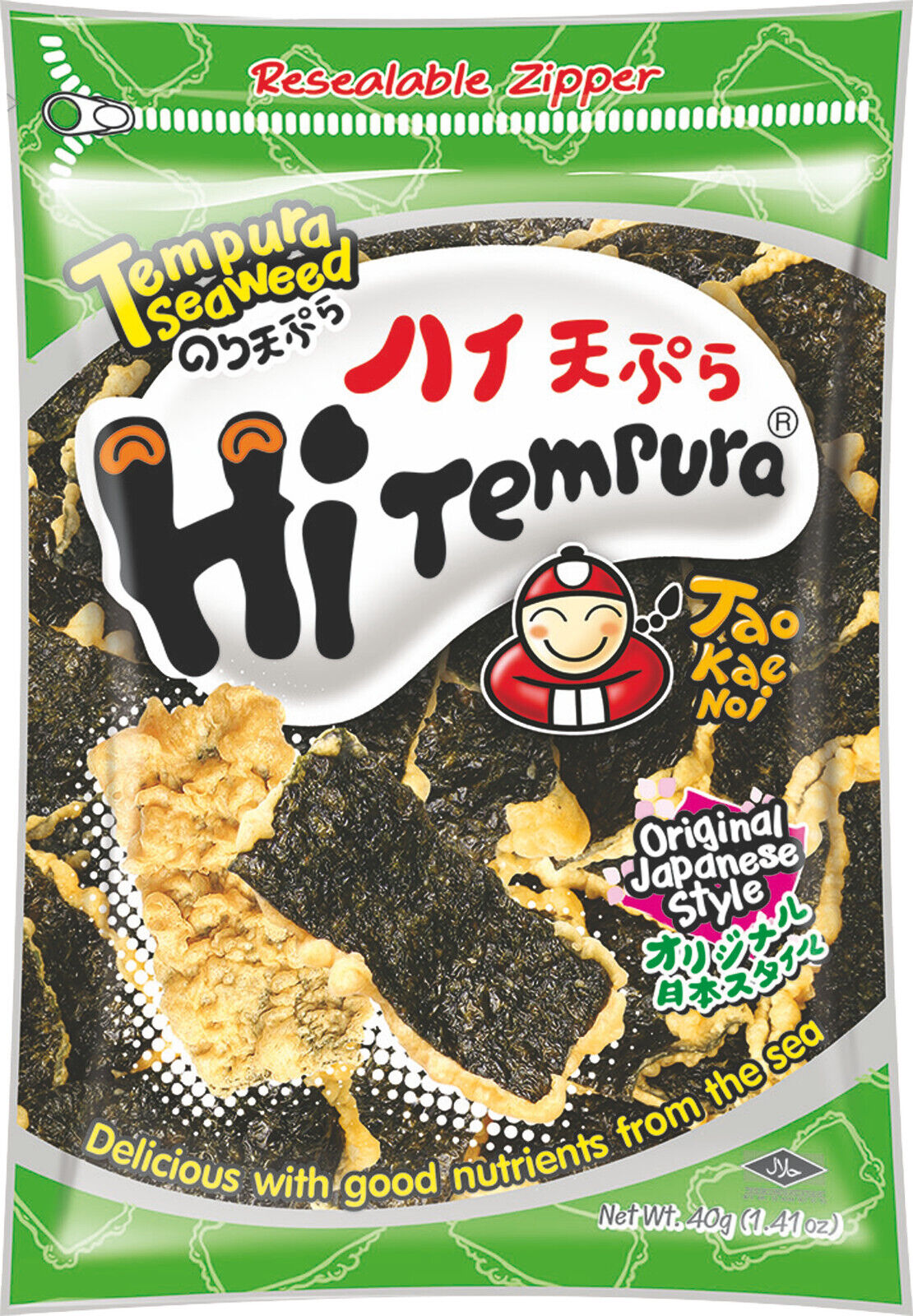 TAOKAENOI Tempura Seaweed Snack Original Japanese Style Asian Treats 40g 1.41oz