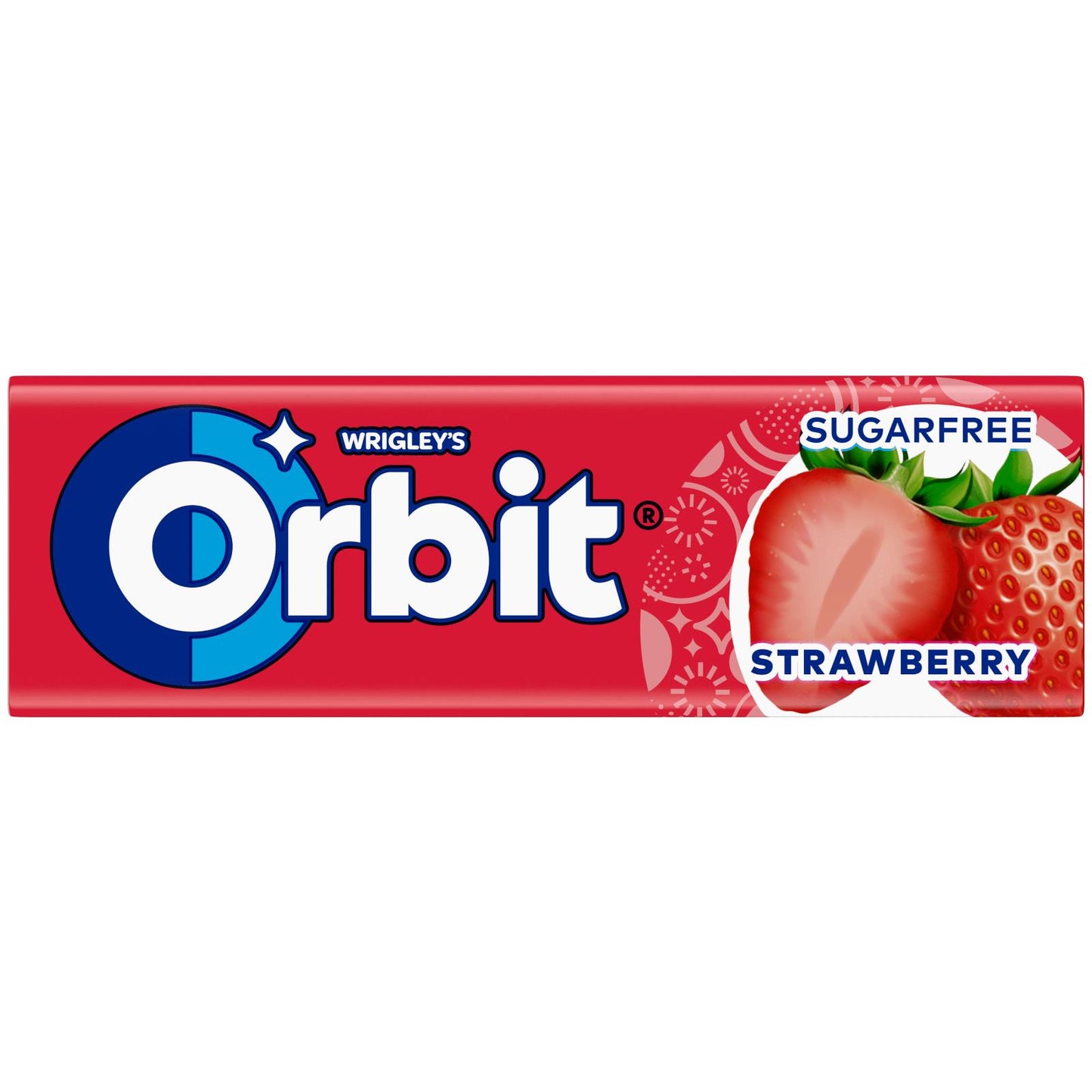 30 WRIGLEY'S ORBIT STRAWBERRY Flavor Sugarfree Chewing Gum Packs 14g 0.49oz