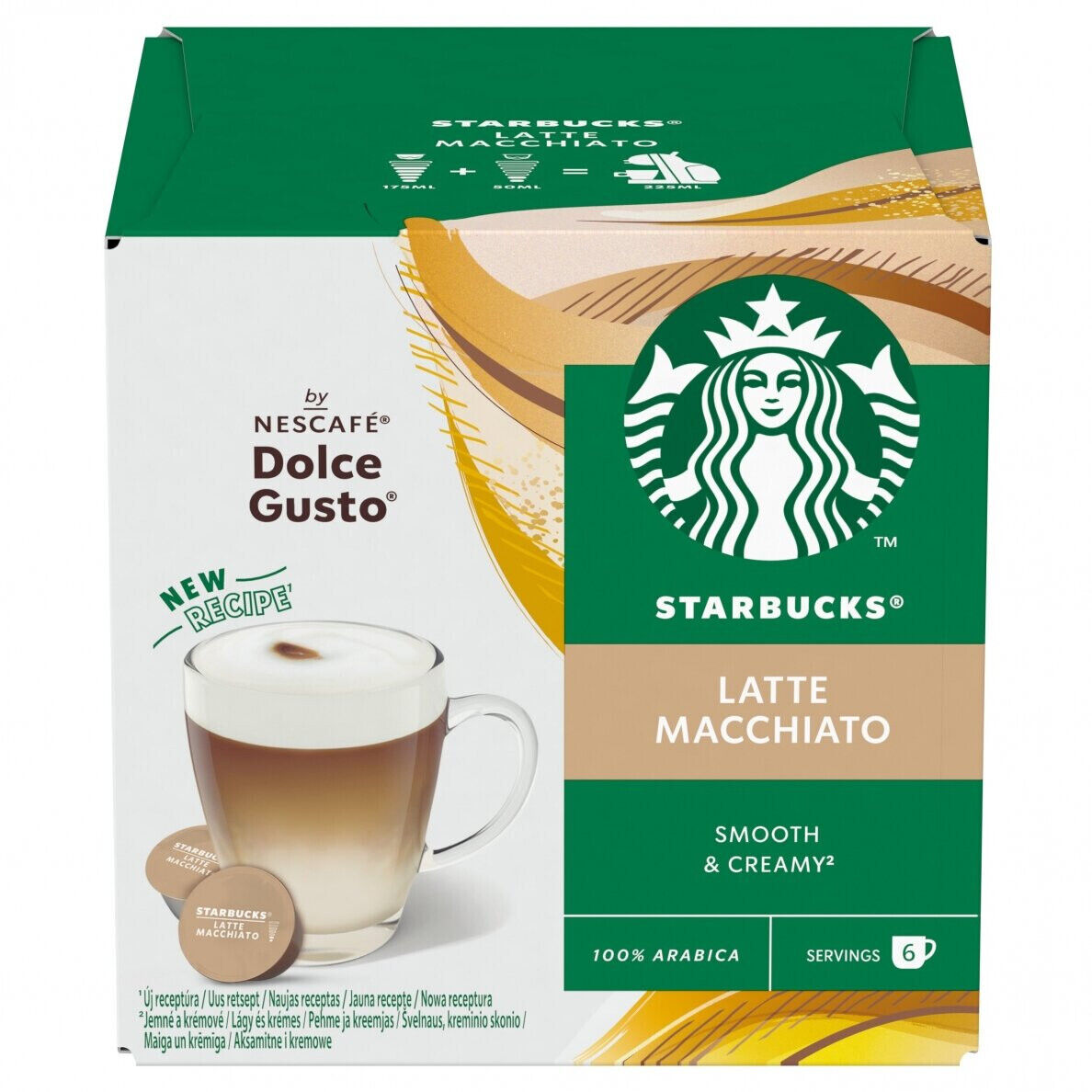 4 STARBUCKS LATTE MACCHIATO Nescafe Dolce Gusto Compatible Coffee Capsules Boxes