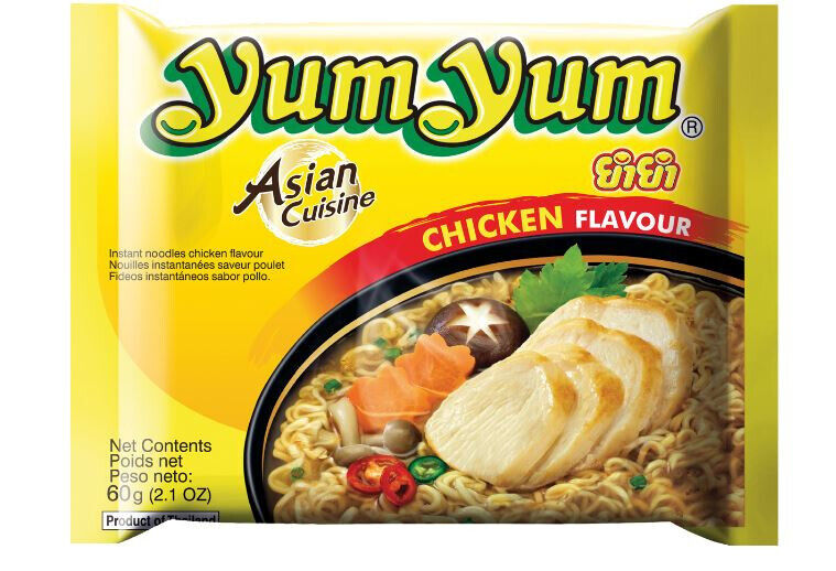 YUM YUM Asian Cuisine Chicken Flavor Instant Ramen Noodle Soup Snacks 60g