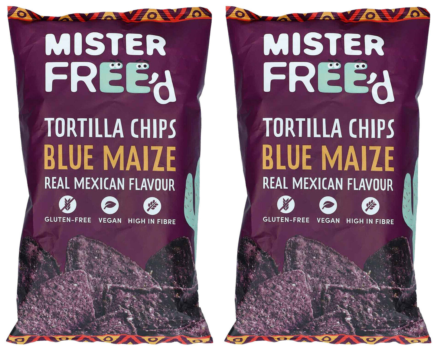 2 MISTER FREED BLUE MAIZE Tortilla Chips Real Mexican Flavor Snacks 135g 4.7oz
