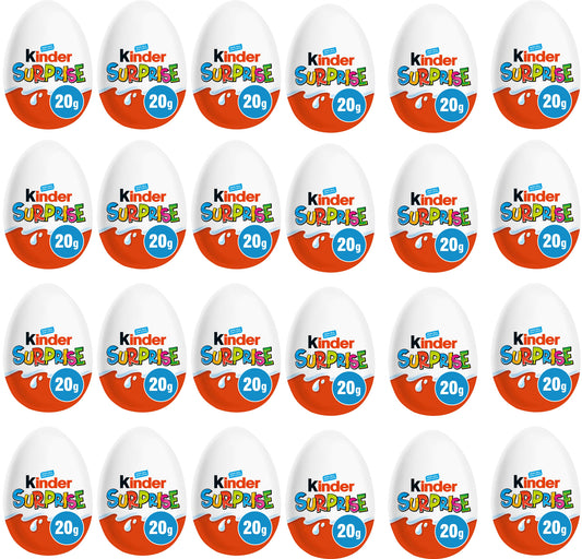 24 KINDER Surprise Chocolate Eggs With Toy Inside 20g 0.7oz