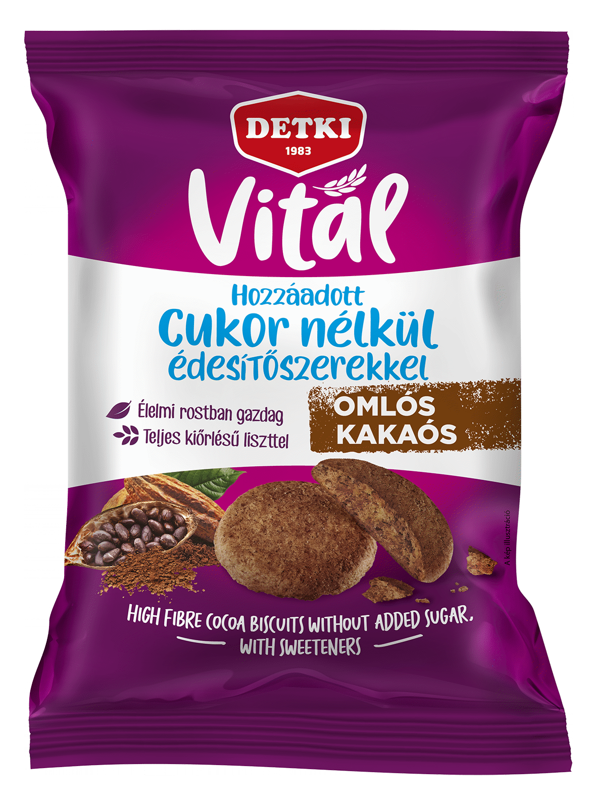 VITAL Sugar Free Cookies with Cocoa & Sweetener 180g