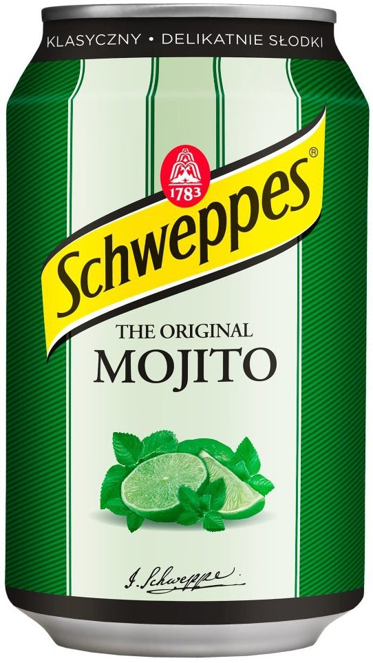 SCHWEPPES MOJITO Flavor Sparkling Soft Drink 330ml