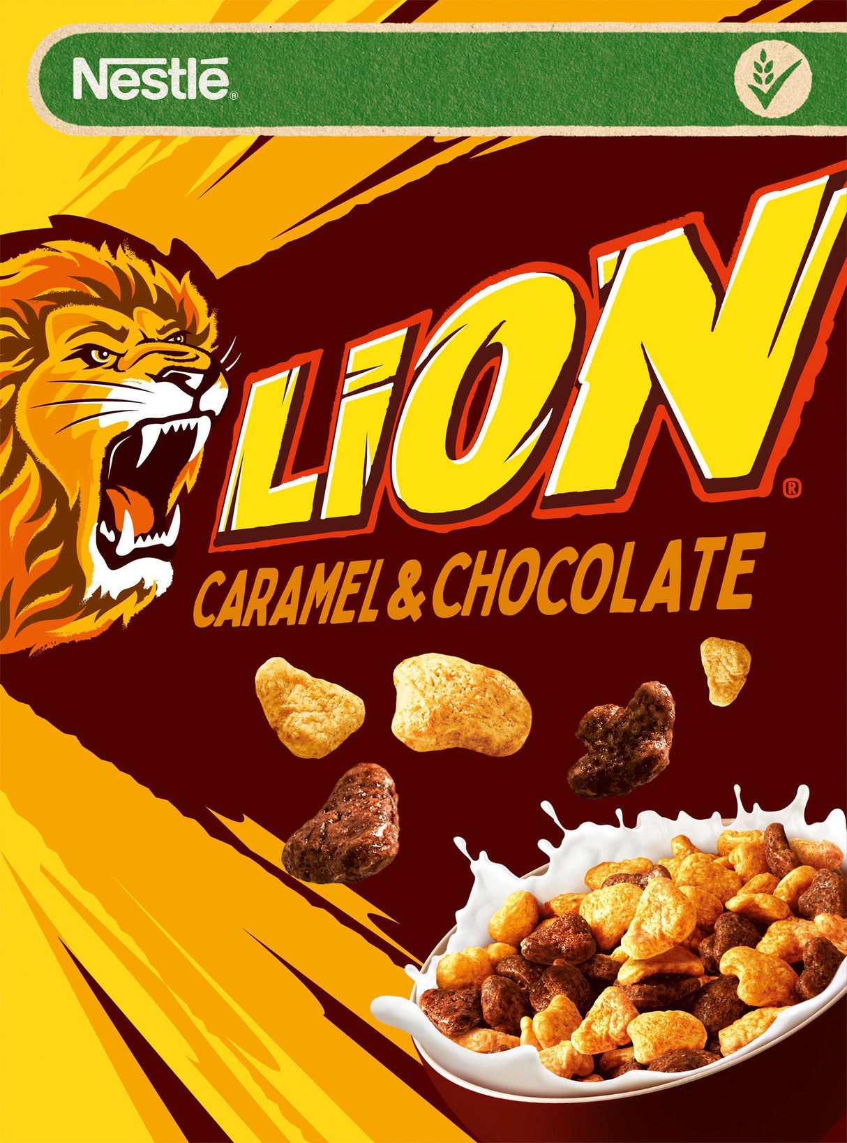 NESTLE LION Caramel & Chocolate Flavor Breakfast Cereal 400g
