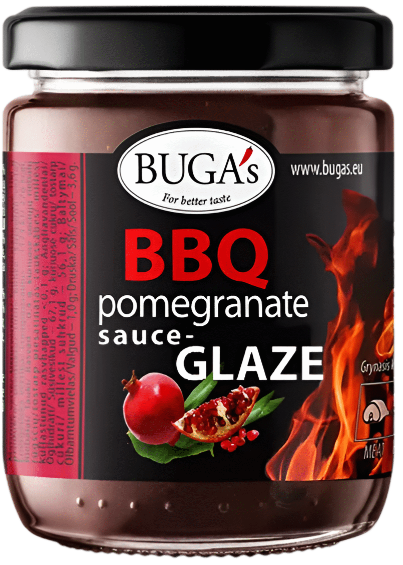 BUGA'S BBQ Pomegranate Sauce Glaze Jar 190g 6.7oz
