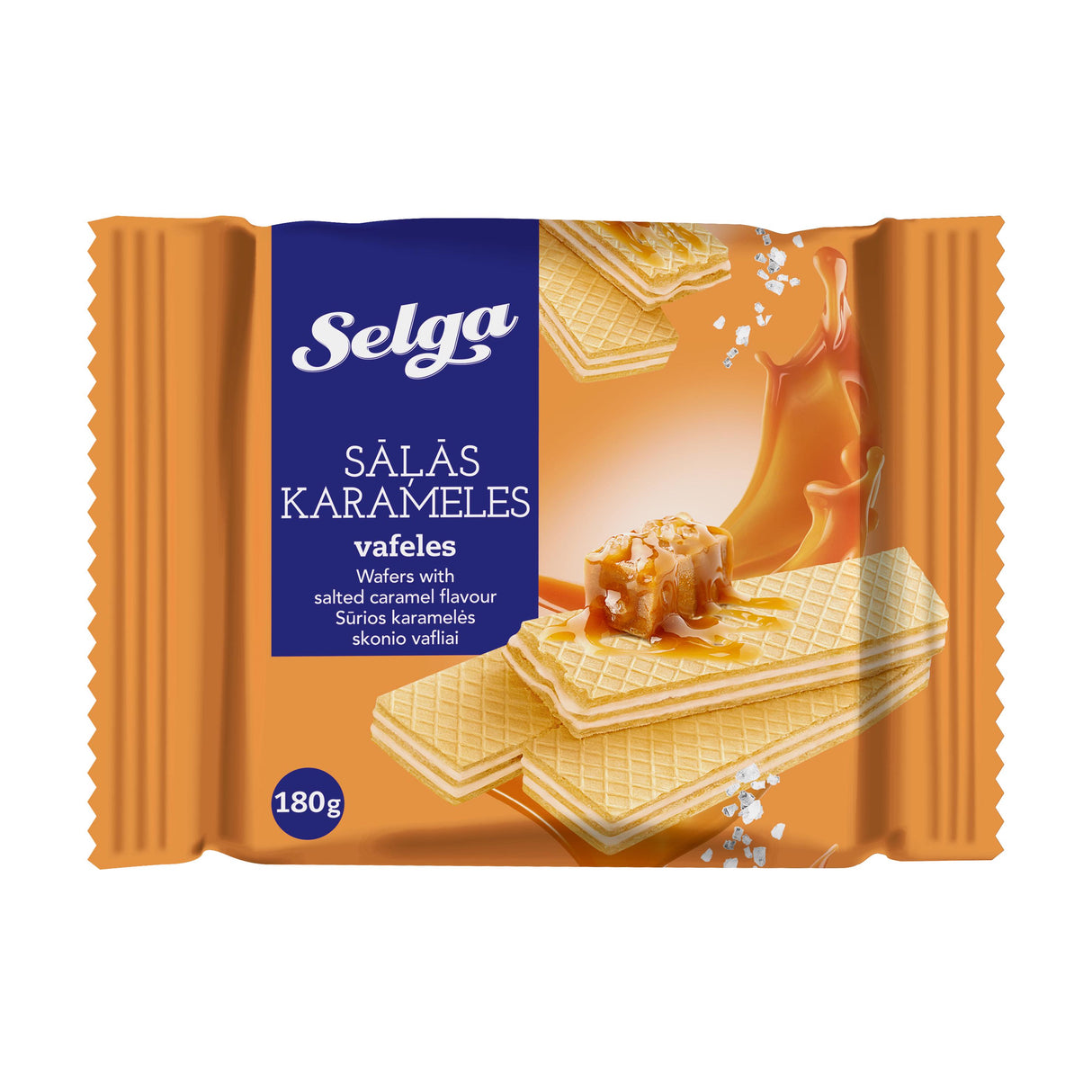 SELGA Salted Caramel Flavor Wafers 180g