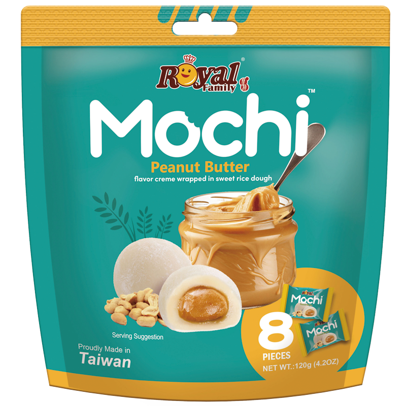 ROYAL FAMILY MOCHI Peanut Butter Flavor 120g 4.2oz