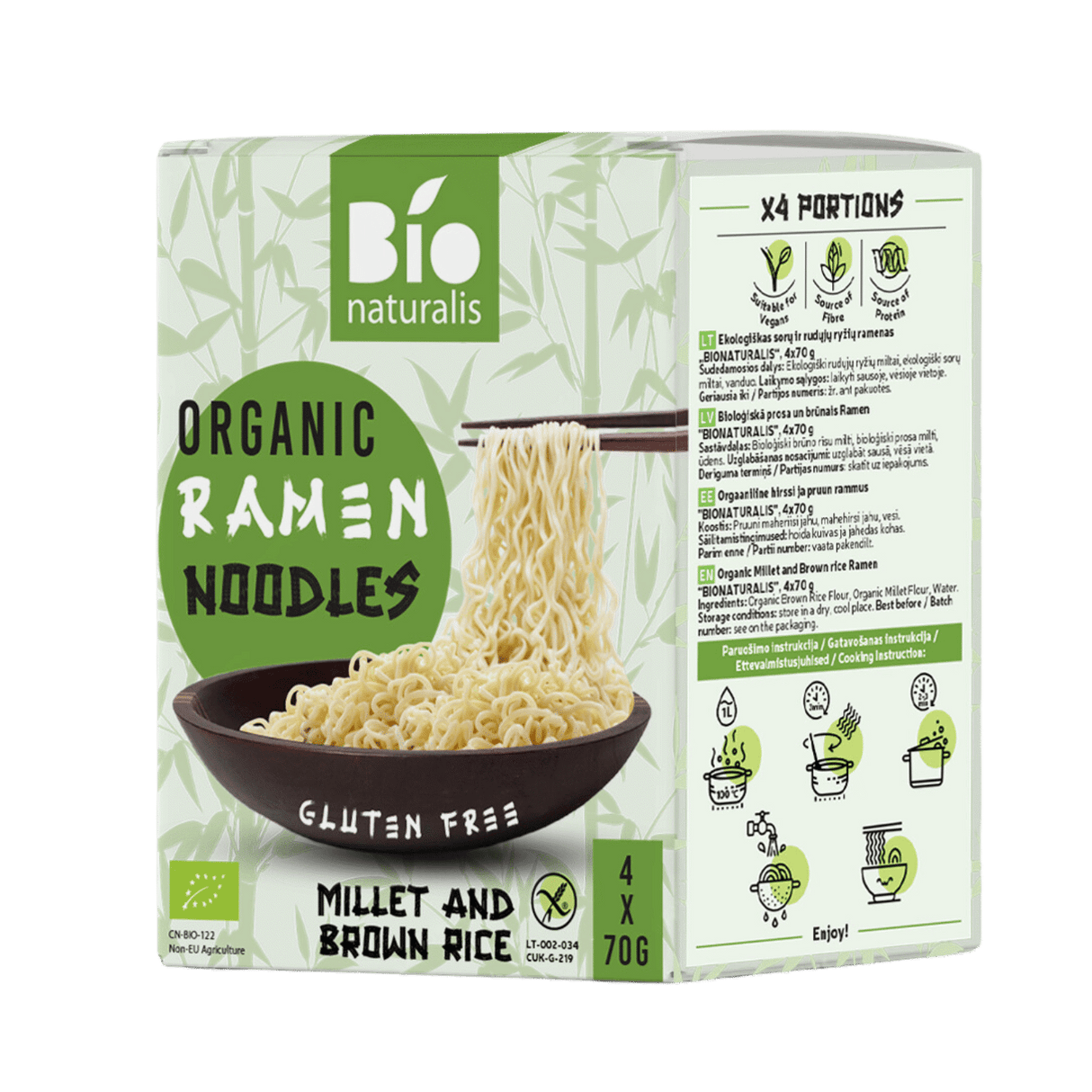 Bio Naturalis Organic Ramen Noodles from Millet & Rice 280g