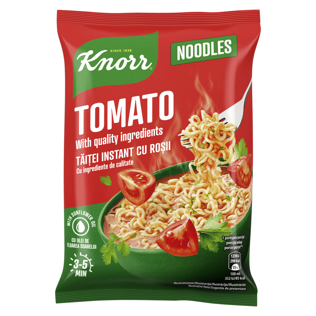 KNORR TOMATO Flavor Instant Noodles 10 x 65g
