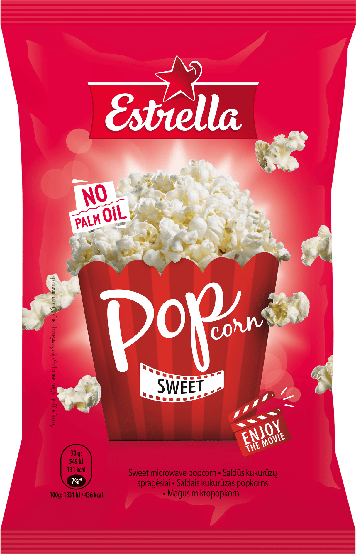 ESTRELLA Sweet Popcorn Microwave Ready Bag 100g