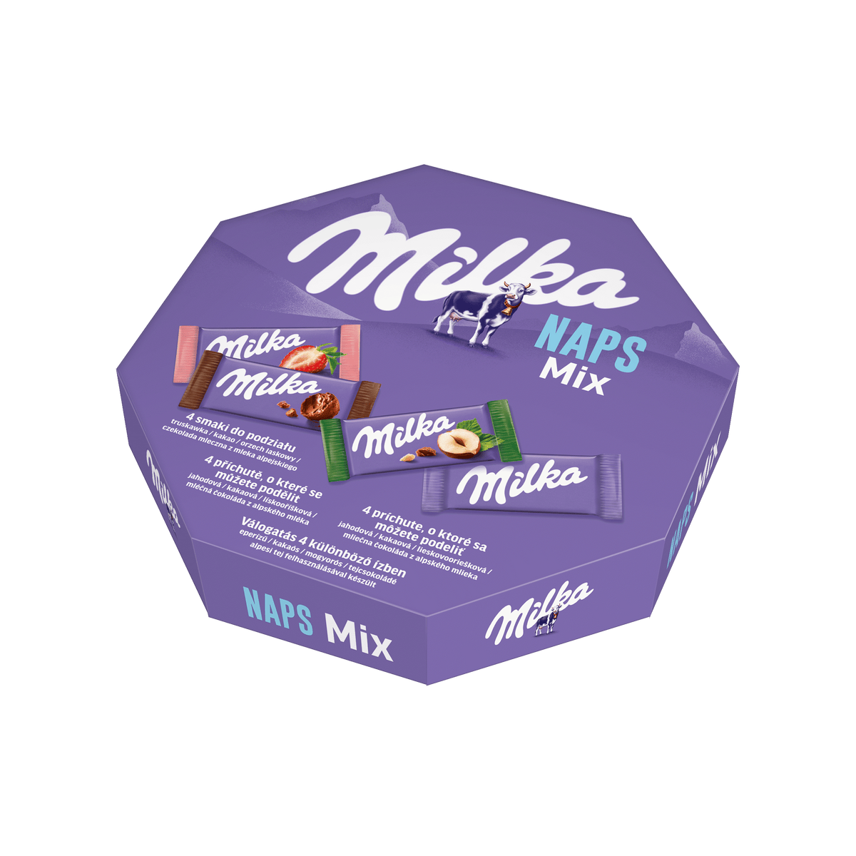 MILKA NAPS Mix Assorted Mini Chocolate Bars Box 138g