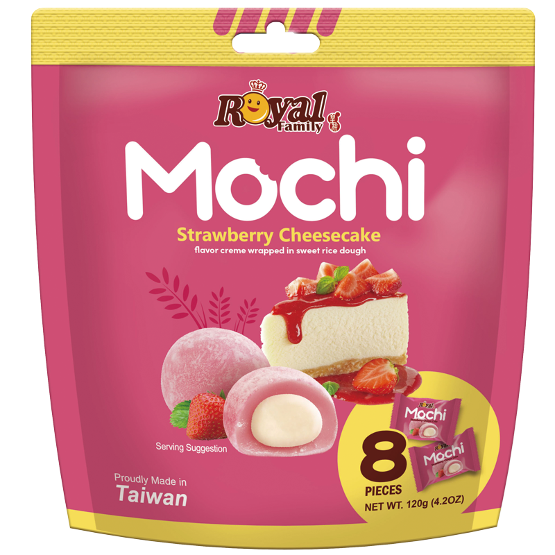 ROYAL FAMILY MOCHI Strawberry Cheesecake Flavor 120g 4.2oz