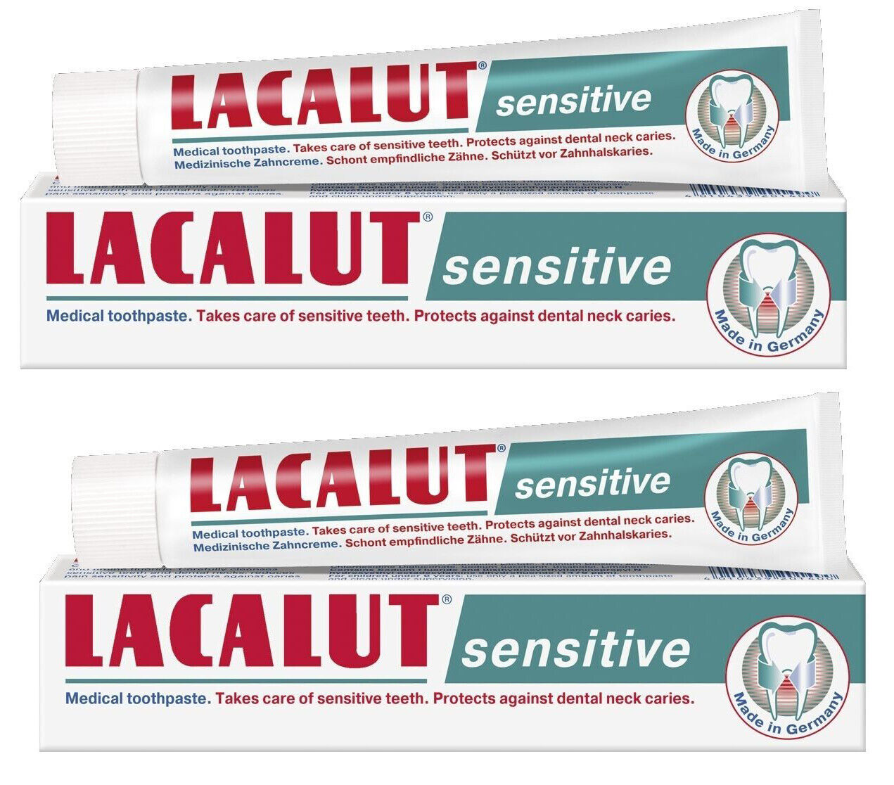 2 LACALUT SENSITIVE Daily Toothpaste Made in Germany 75ml
