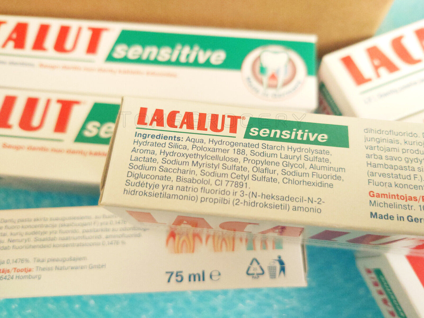 2 LACALUT SENSITIVE Daily Toothpaste Made in Germany 75ml