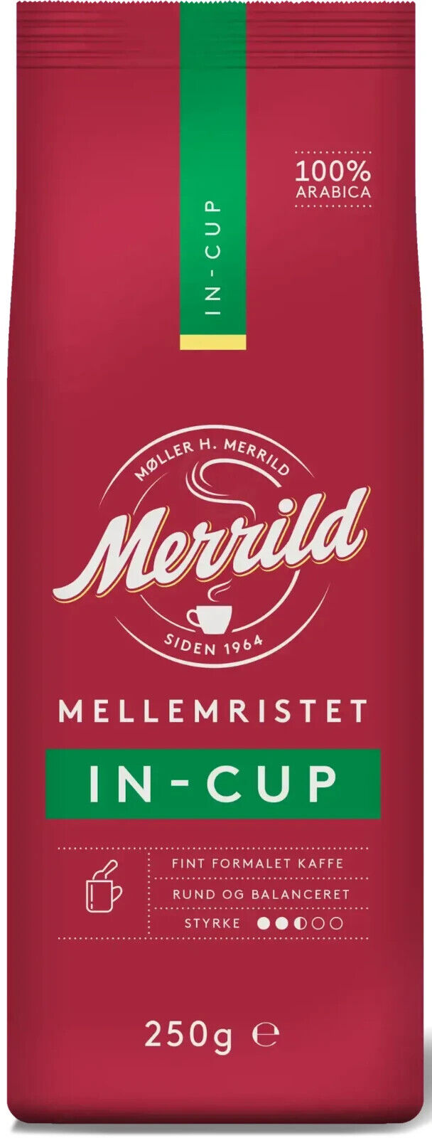 MERRILD IN-CUP Medium Roast Ground Coffee Pack 250g 8.8oz