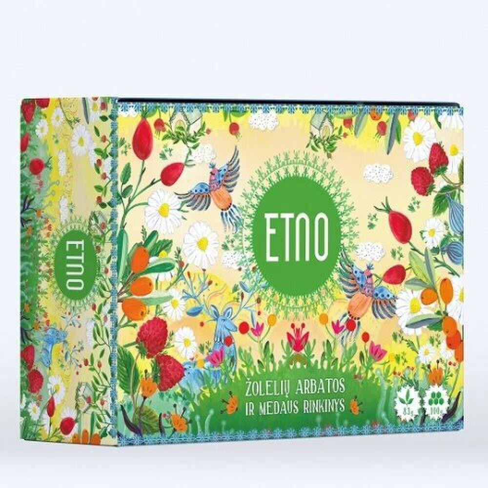 ETNO Natural Herbal Tea Variety Gift Box with Honey 180g