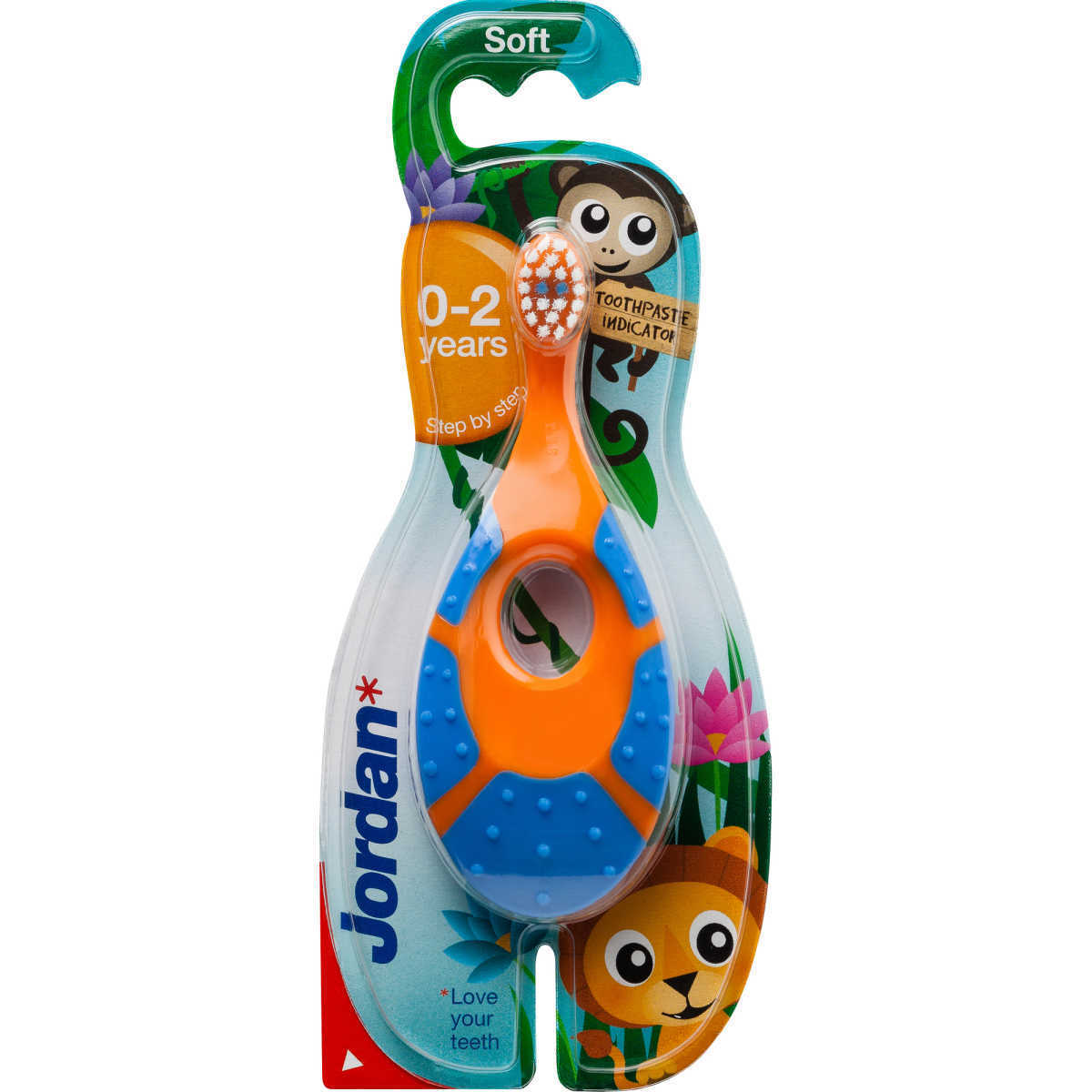 Jordan Kids 0-2 Years Soft Cleaning Toothbrush with Teething Ring