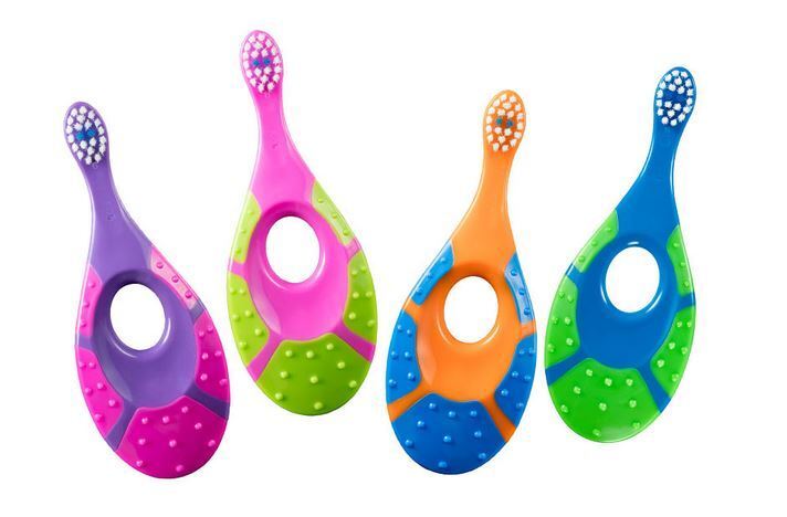 Jordan Kids 0-2 Years Soft Cleaning Toothbrush with Teething Ring