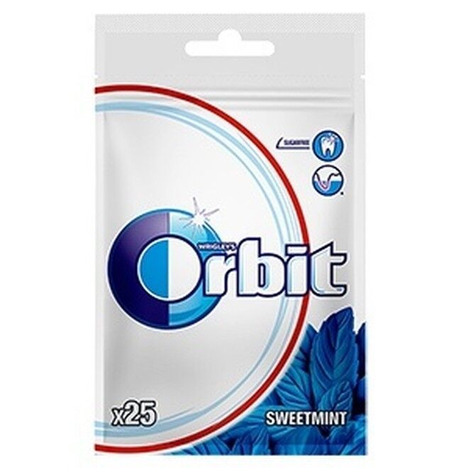 WRIGLEY'S ORBIT SWEET MINT Sugarfree Chewing Gum 35g 1.24oz