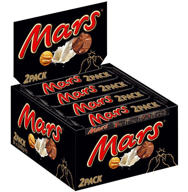 MARS 2pack Chocolate Bars with Nougat & Caramel Candy Sweets (box of 24)