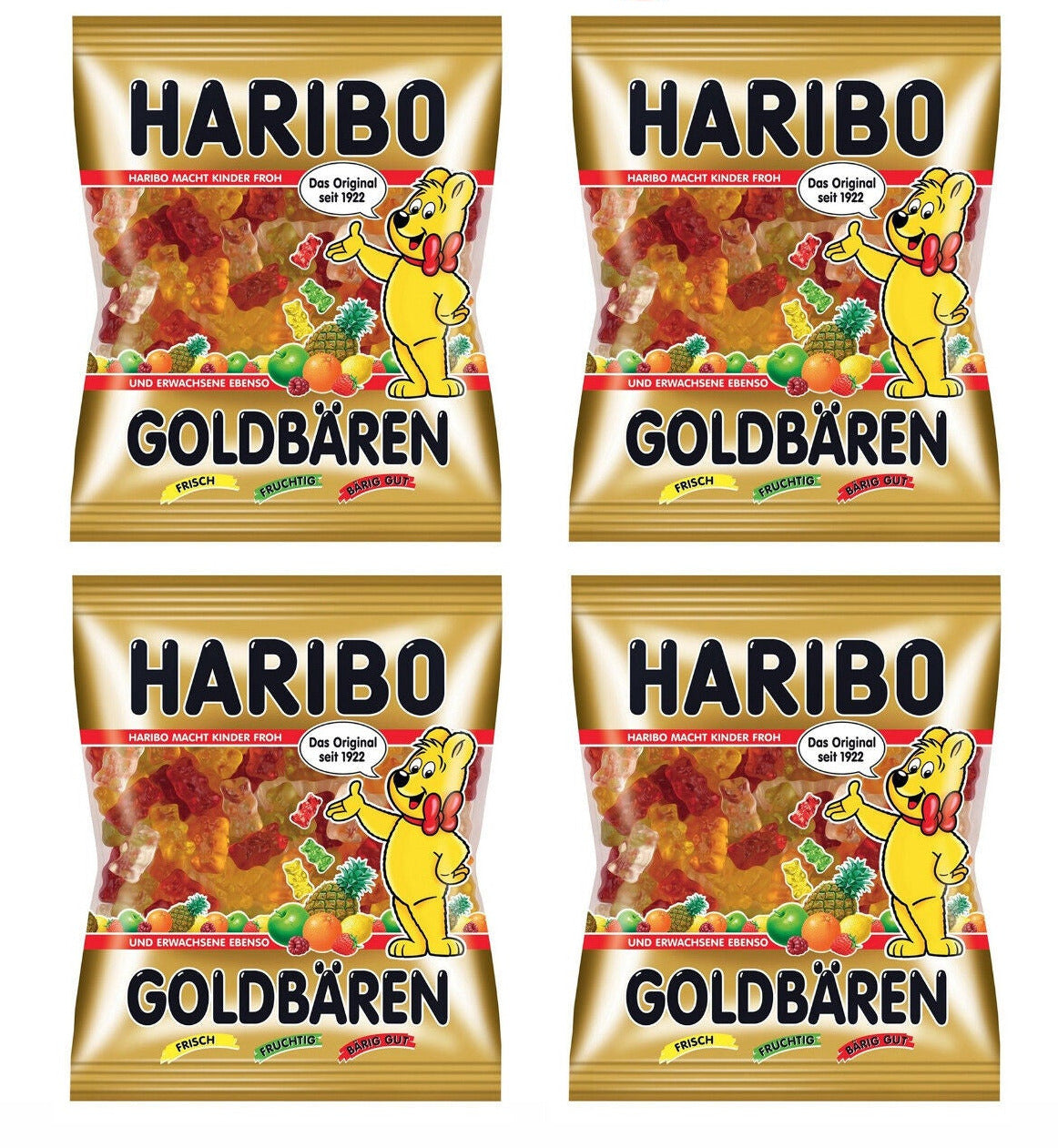 HARIBO GOLDBEARS Gummi Candy 4 x 175g 6.2oz