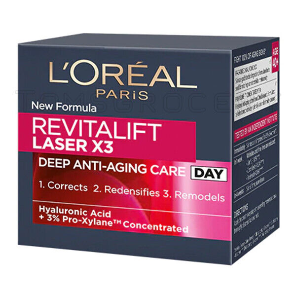 LOREAL REVITALIFT LASER X3 Deep Anti Aging Day Cream Hyaluronic Acid 50ml