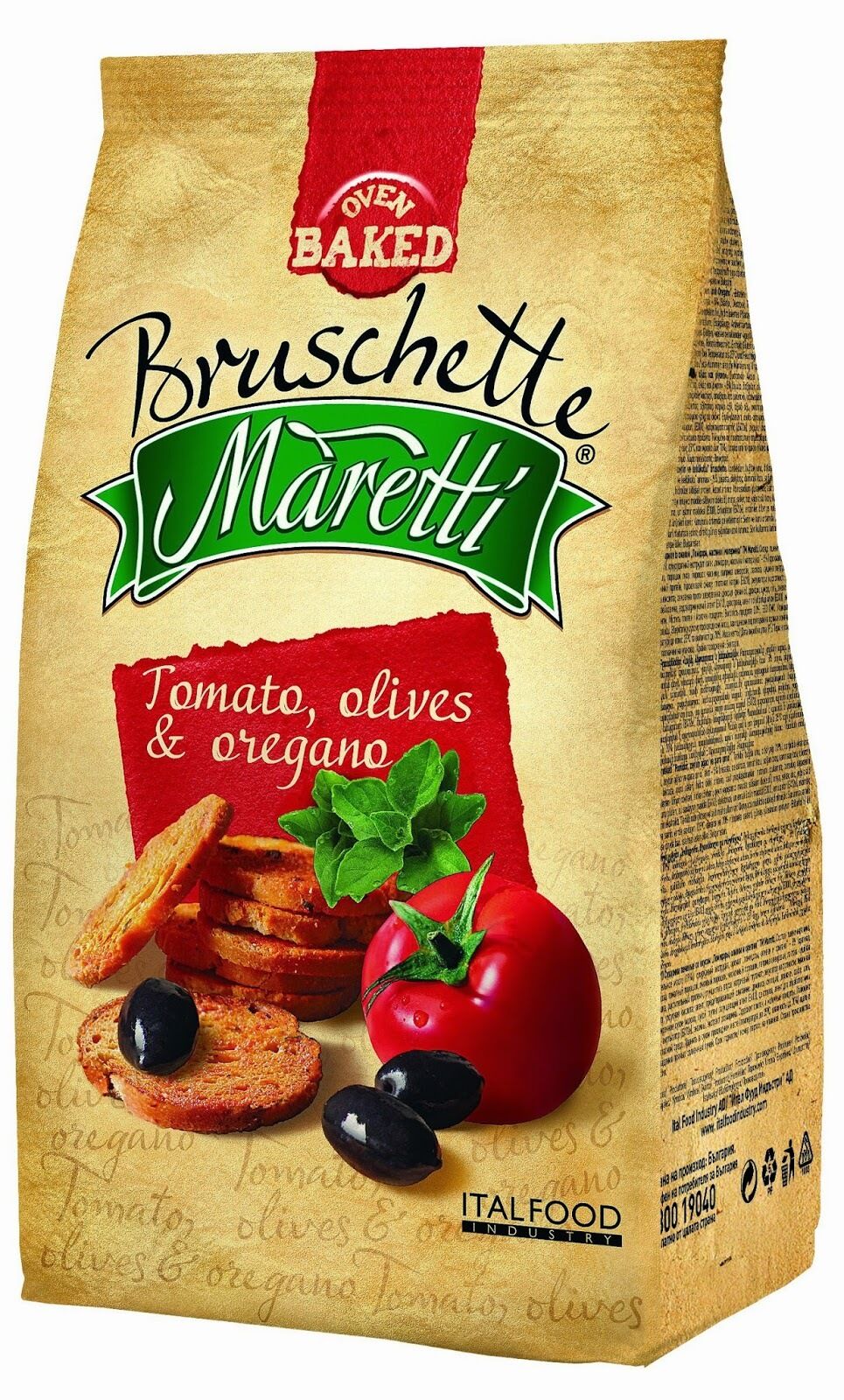 4 BRUSCHETTE MARETTI Tomato Olives & Oregano Flavor Oven Baked Bread Bites 70g