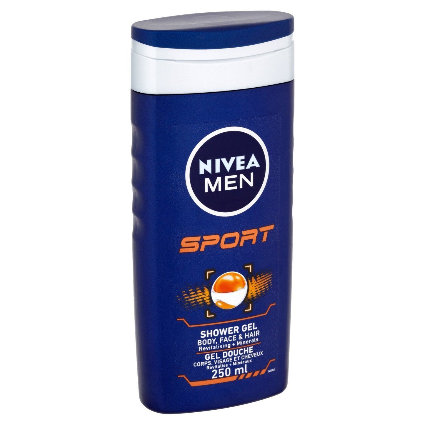 NIVEA Men SPORT Revitalizing Shower Gel 2in1 Body, Face & Hair 250ml 8.5 fl oz
