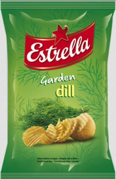 ESTRELLA Dill Flavor Potato Chips European Snacks 130g 4.58oz