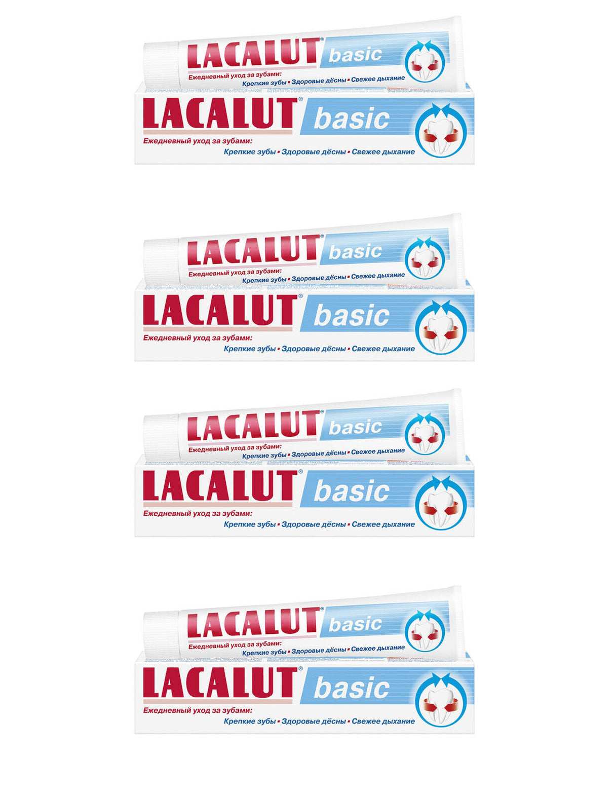 4 LACALUT BASIC Daily Toothpaste for Optimal Oral Protection 75ml