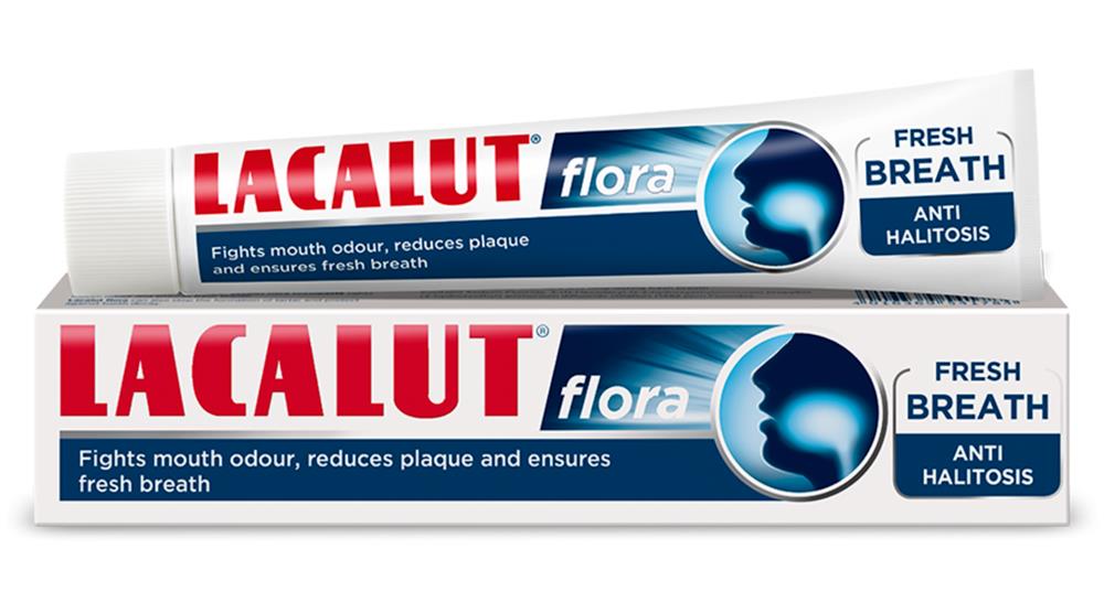 2 LACALUT FLORA Daily Toothpaste for Fresh Breath Anti-Halitosis Plaque 75ml
