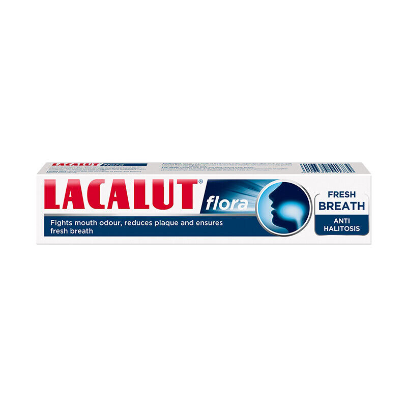2 LACALUT FLORA Daily Toothpaste for Fresh Breath Anti-Halitosis Plaque 75ml