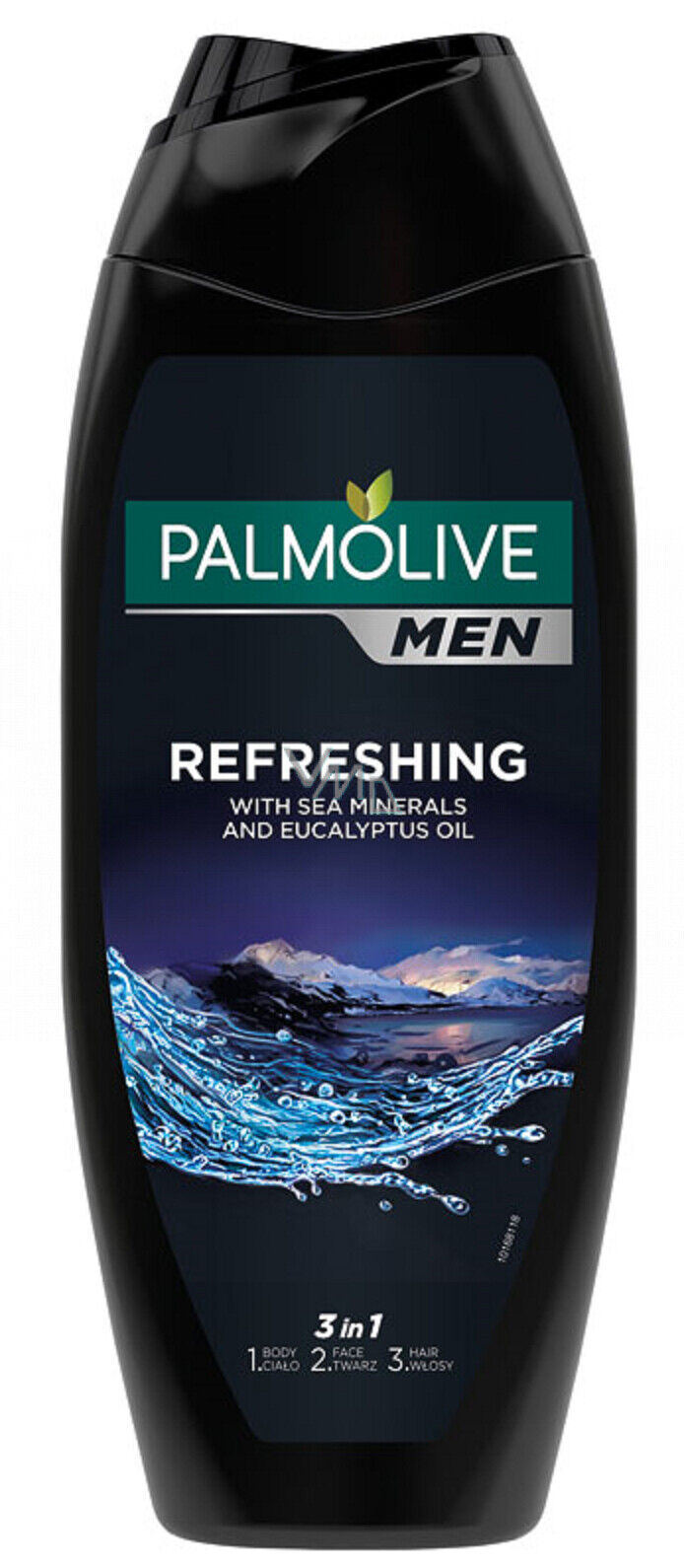 6 PALMOLIVE MEN REFRESHING 3in1 Shampoo Shower Gel Eucalyptus Oil Sea Salt 250ml