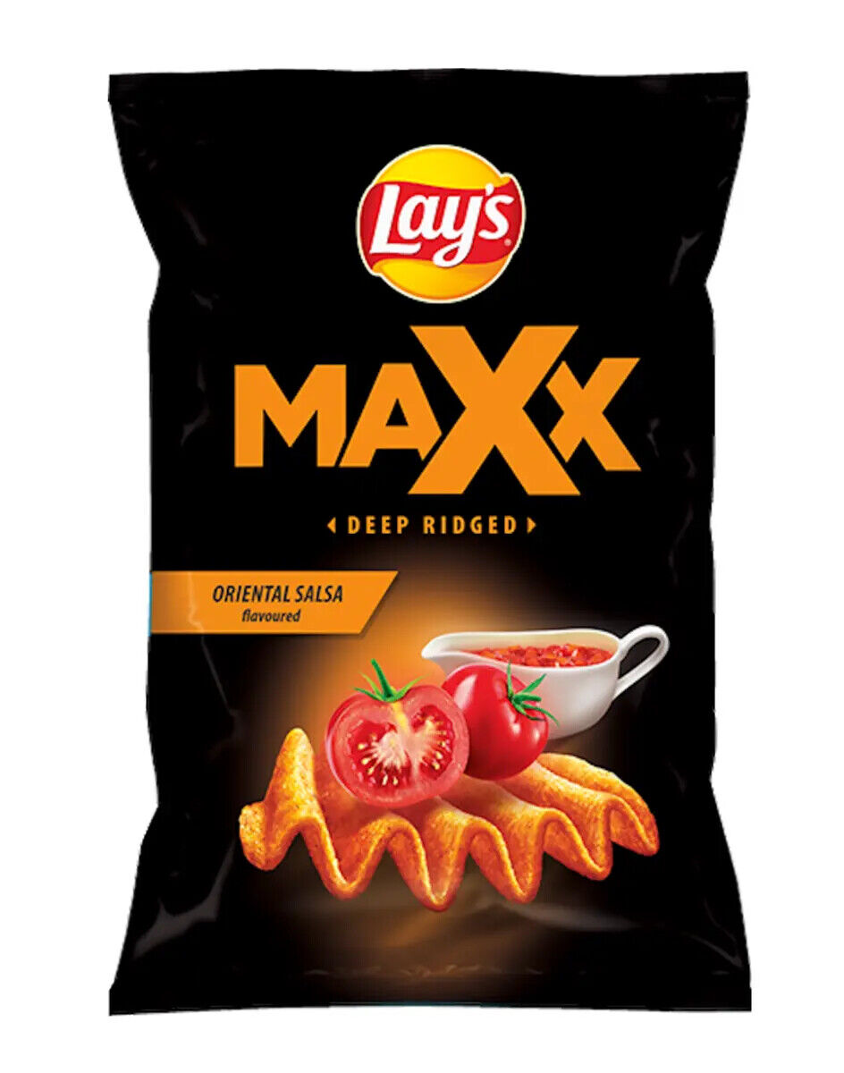 LAYS MAX Ridged Potato Chips Snacks Variety Salsa Cheese Cayenne Lime Flavors