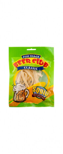BEER CLUB Dried Fish Snacks Classic Salty Dried Squid Rings 43g 1.5oz