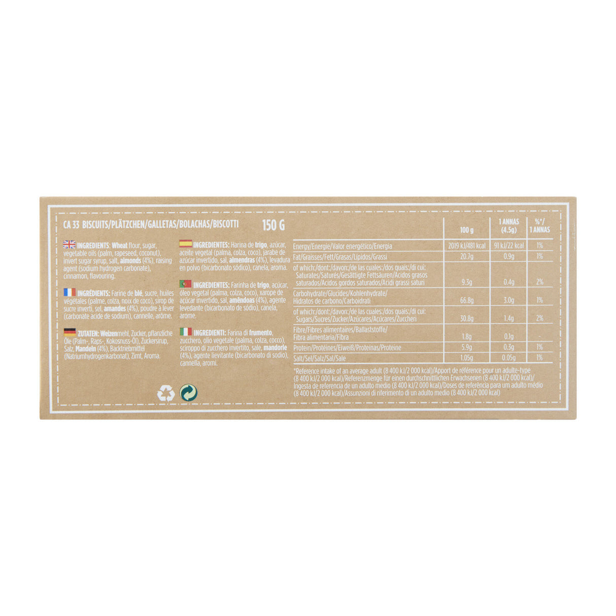 ANNAS Almond Thins Original Swedish Cookies 150g 5.3oz