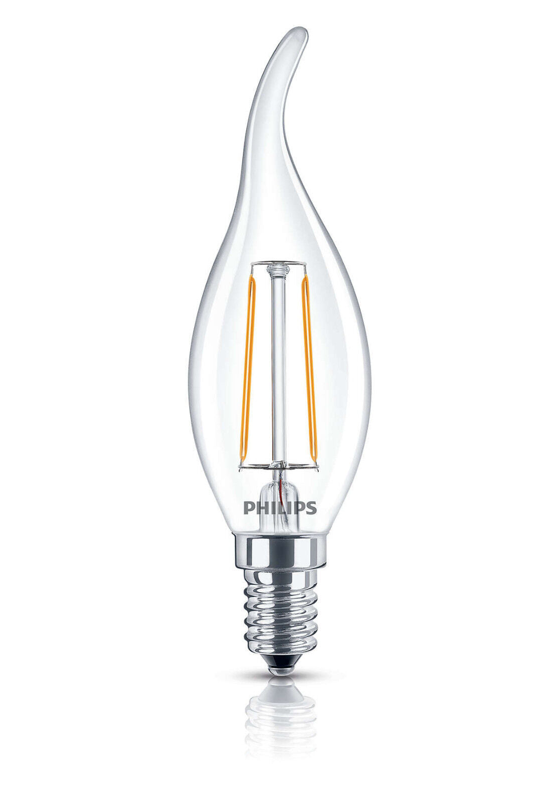 Philips LED 2.5W Transparent Vintage Candle E14 Warm White (25W) 8718696517598