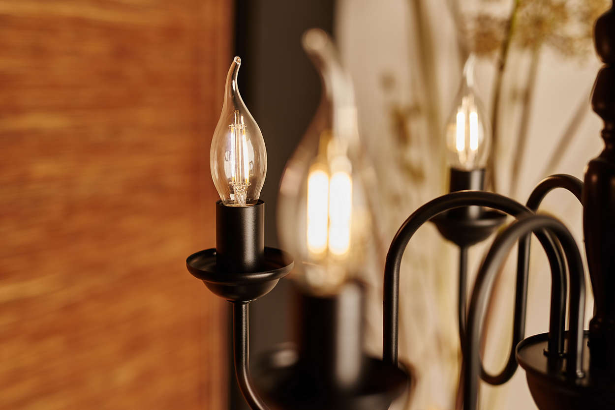 Philips LED 2.5W Transparent Vintage Candle E14 Warm White (25W) 8718696517598