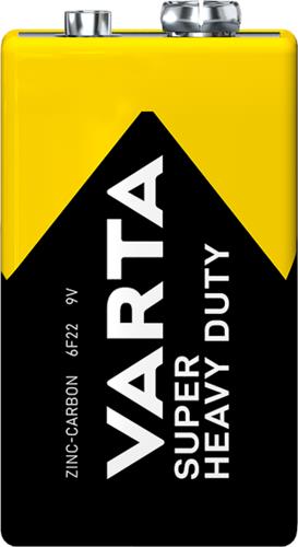 2 VARTA SUPER HEAVY DUTY 9V Block Batteries 6F22 6LR61