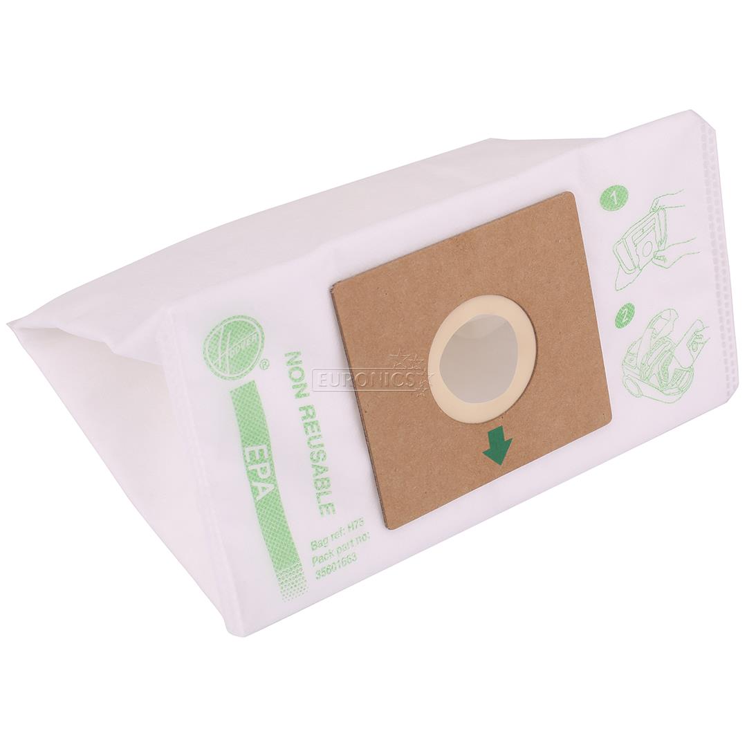HOOVER H75 Disposable Vacuum Cleaner Microfiber Dust Bags Pure EPA (4x)