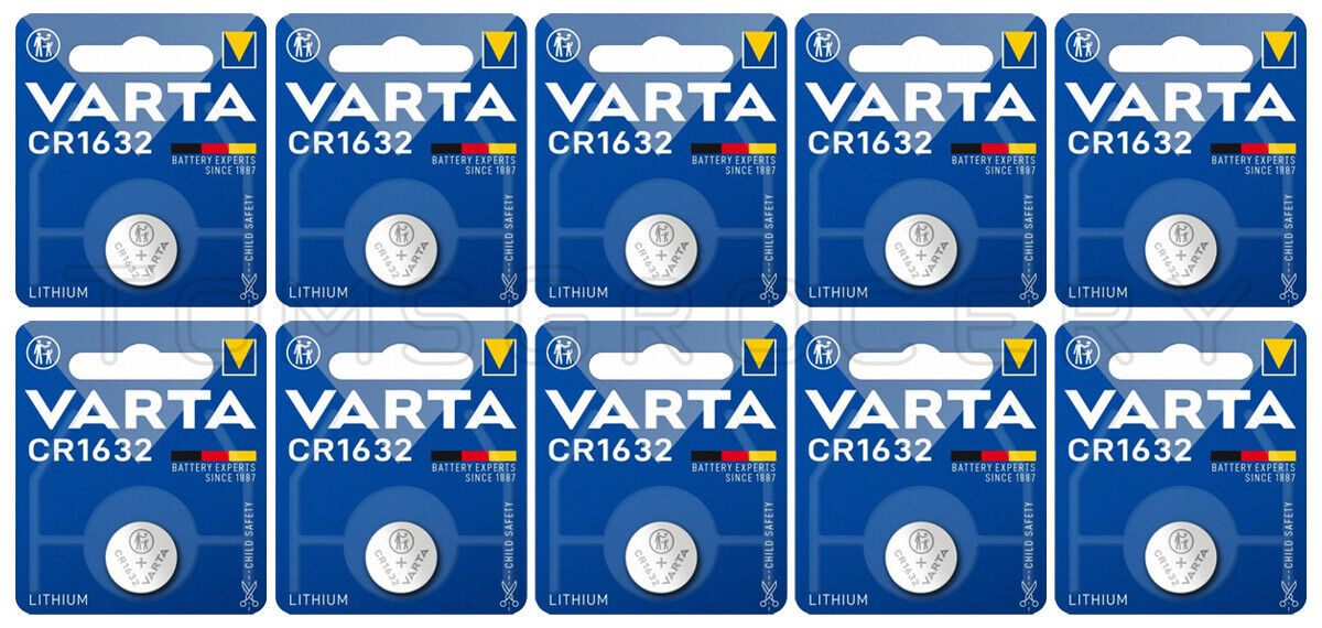 10 VARTA LITHIUM CR1632 6632 3V Button Coin Batteries