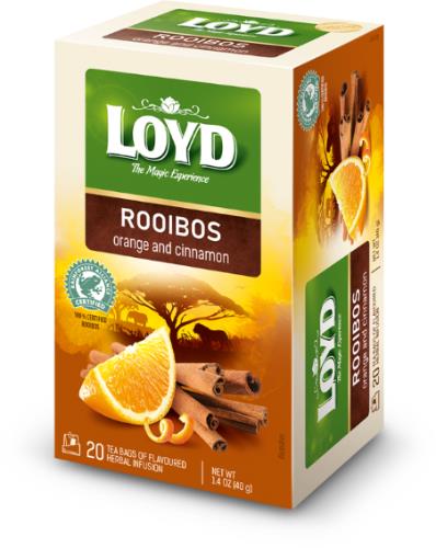 4 LOYD Rooibos Orange & Cinnamon Flavored Herbal Tea (80 servings)