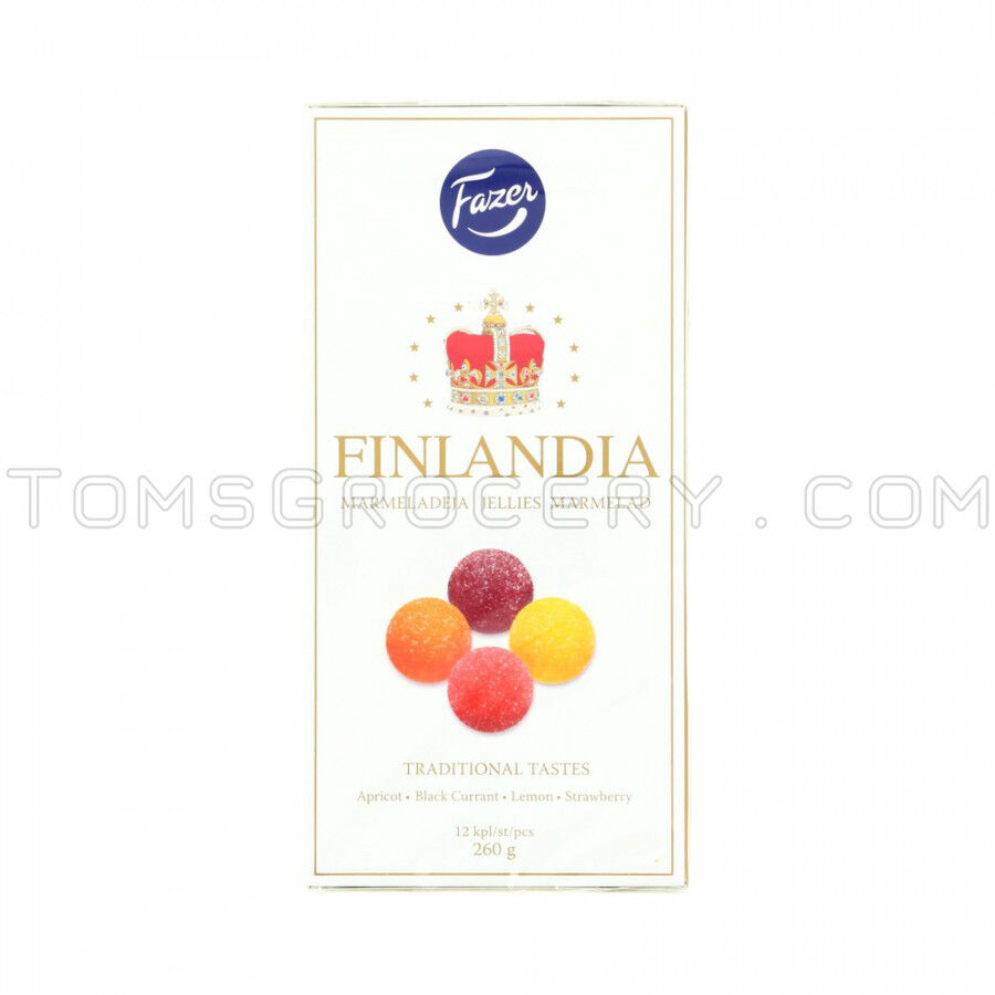 FAZER FINLANDIA Traditional Finland Jelly Balls Fruit Marmalade Sweets 260g