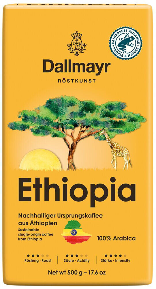 3 DALLMAYR Ethiopia Gourmet Ground Coffee 100% Arabica 500g 17.6oz