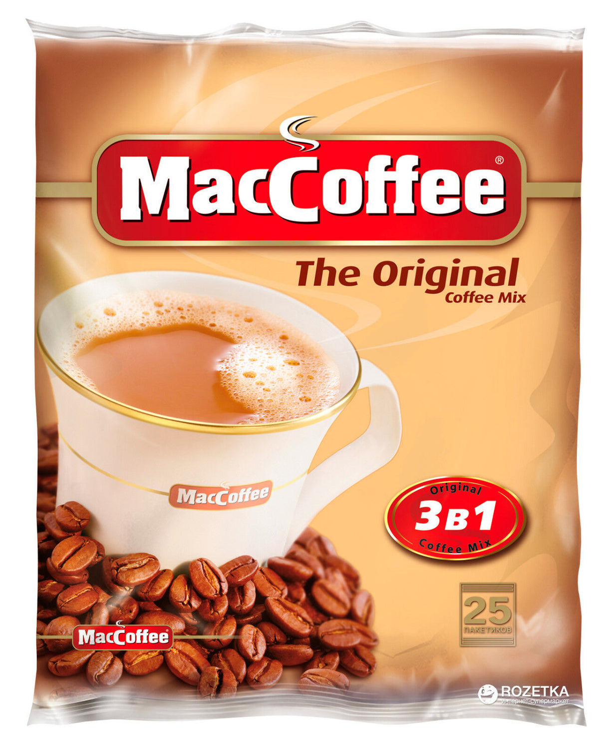 MacCoffee Original 3in1 Instant Coffee 10 Sachets Bag 200g 7.05oz