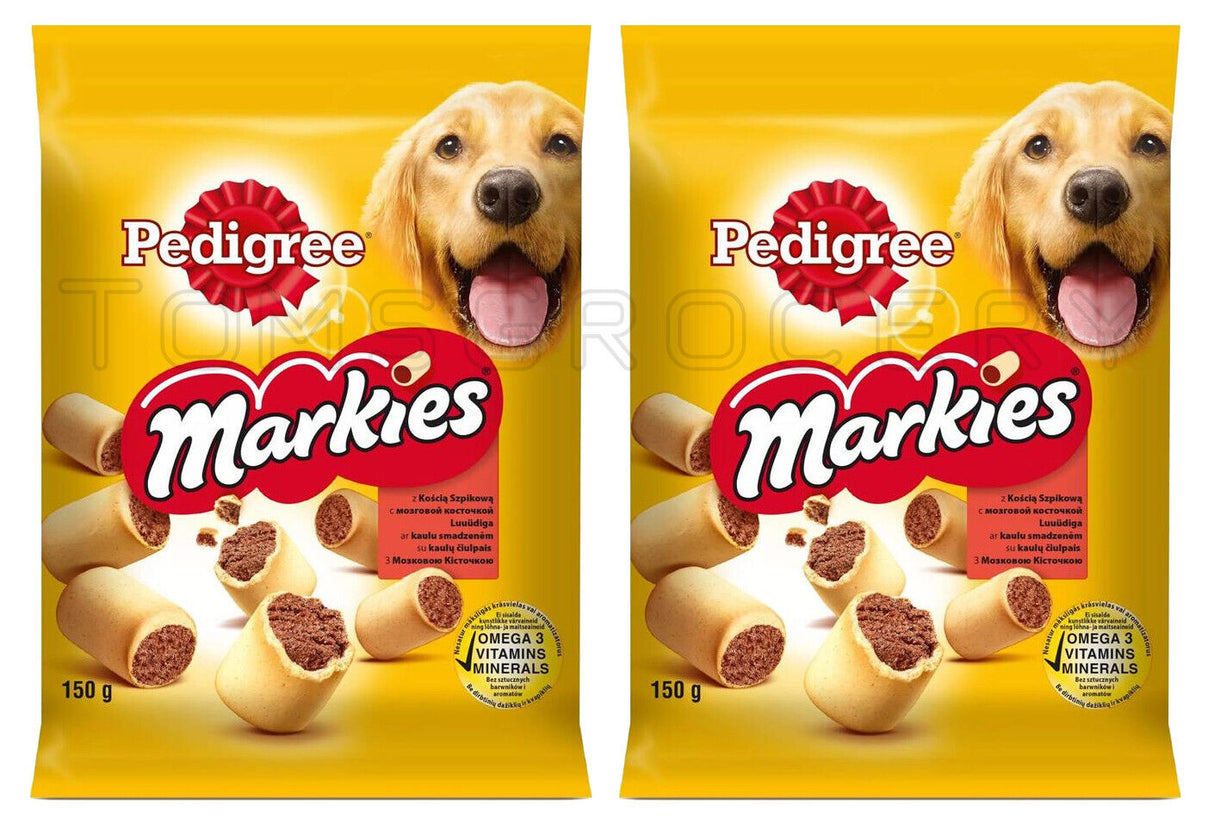 PEDIGREE MARKIES Dog Treats Biscuits with Vitamins & Minerals Omega3 2x 150g